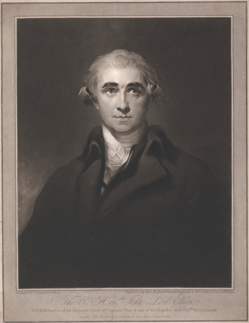 Çok Saygıdeğer John Lord Eldon by John Raphael Smith