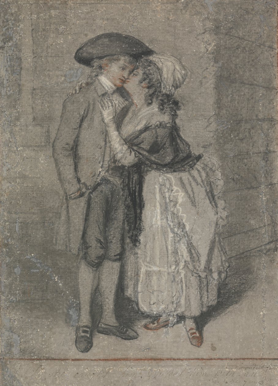 Bu yüzden O'nu Yakaladı ve Öptü (Özdeyişler, Bölüm VII, Ayet 13) by John Raphael Smith