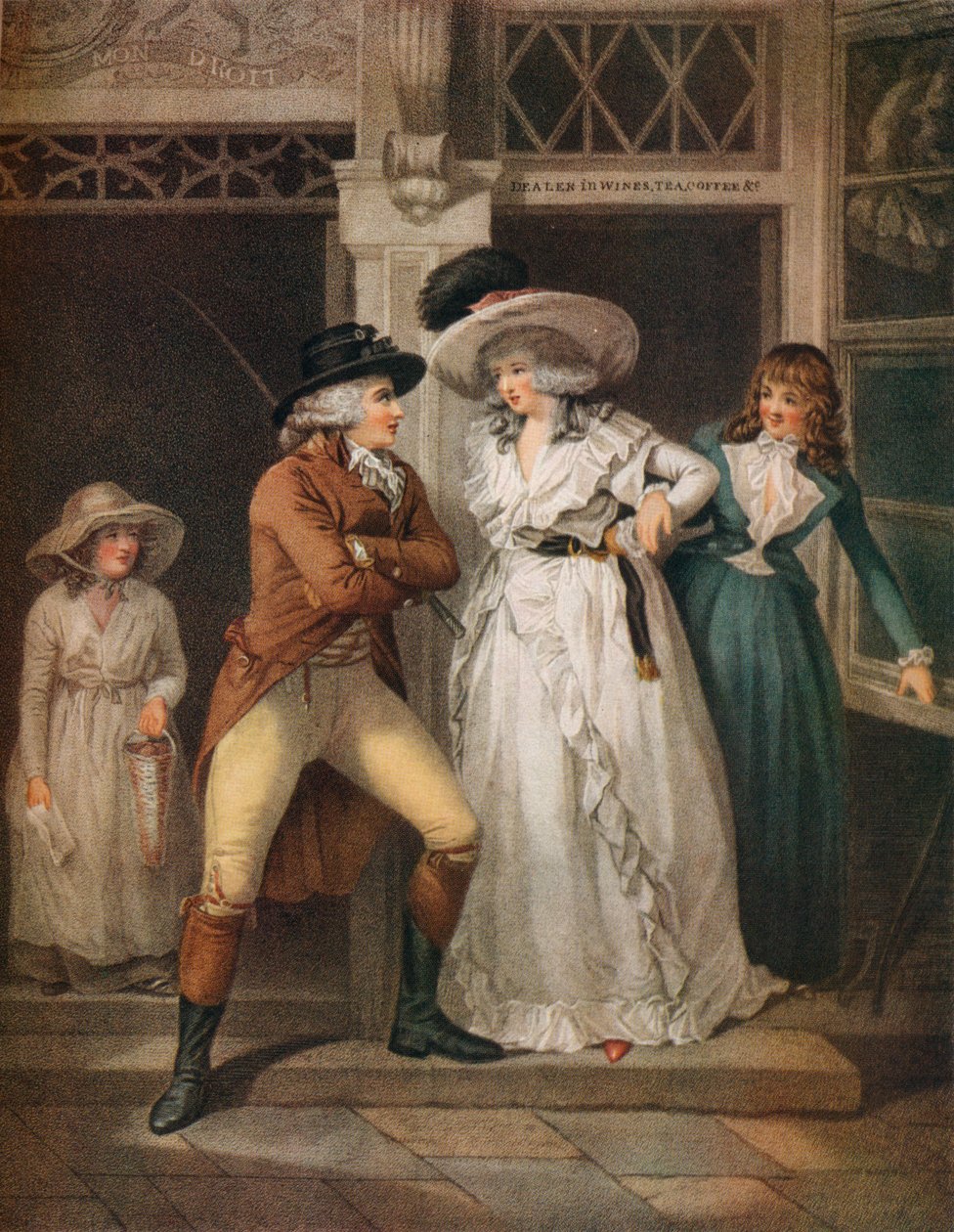 Taverna Kapısı, Baştan Çıkarıcı Tarafından Terk Edilen Laetitia Kasabaya Atıldı, 1789 by John Raphael Smith