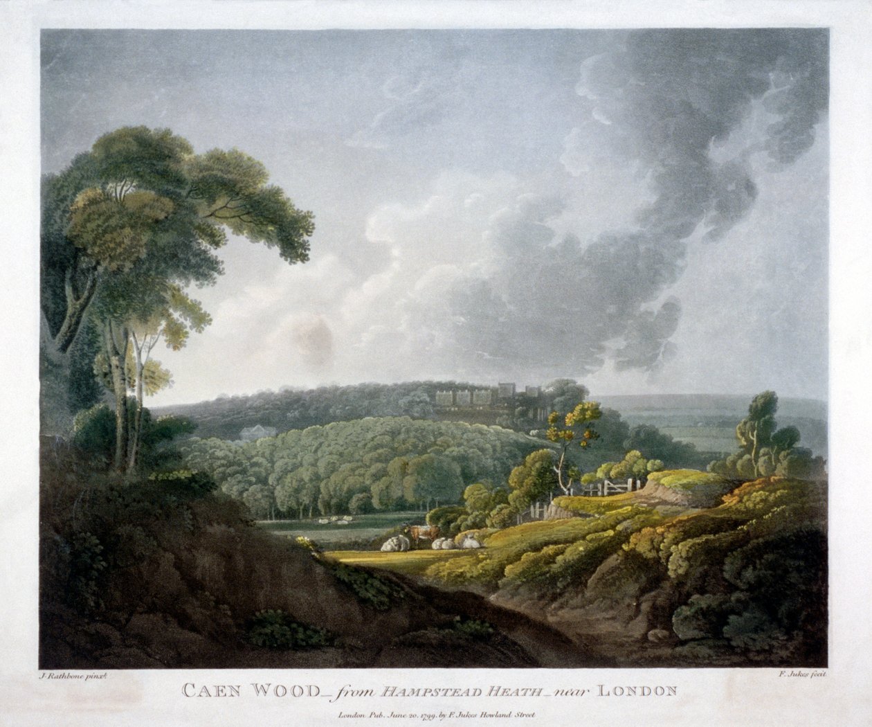Caen Wood, St Pancras, Londra, 1799 by John Rathbone