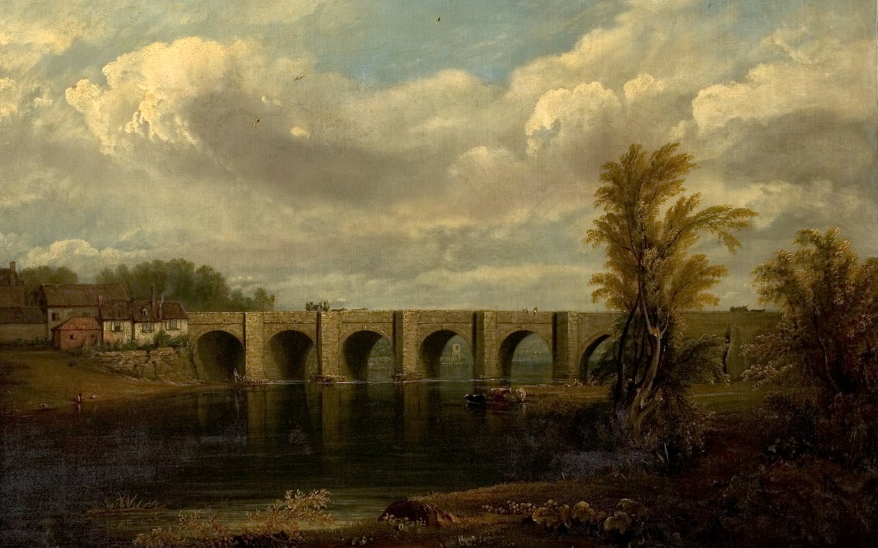 Eski Trent Köprüsü, Nottingham, 1825 by John Rawson Walker