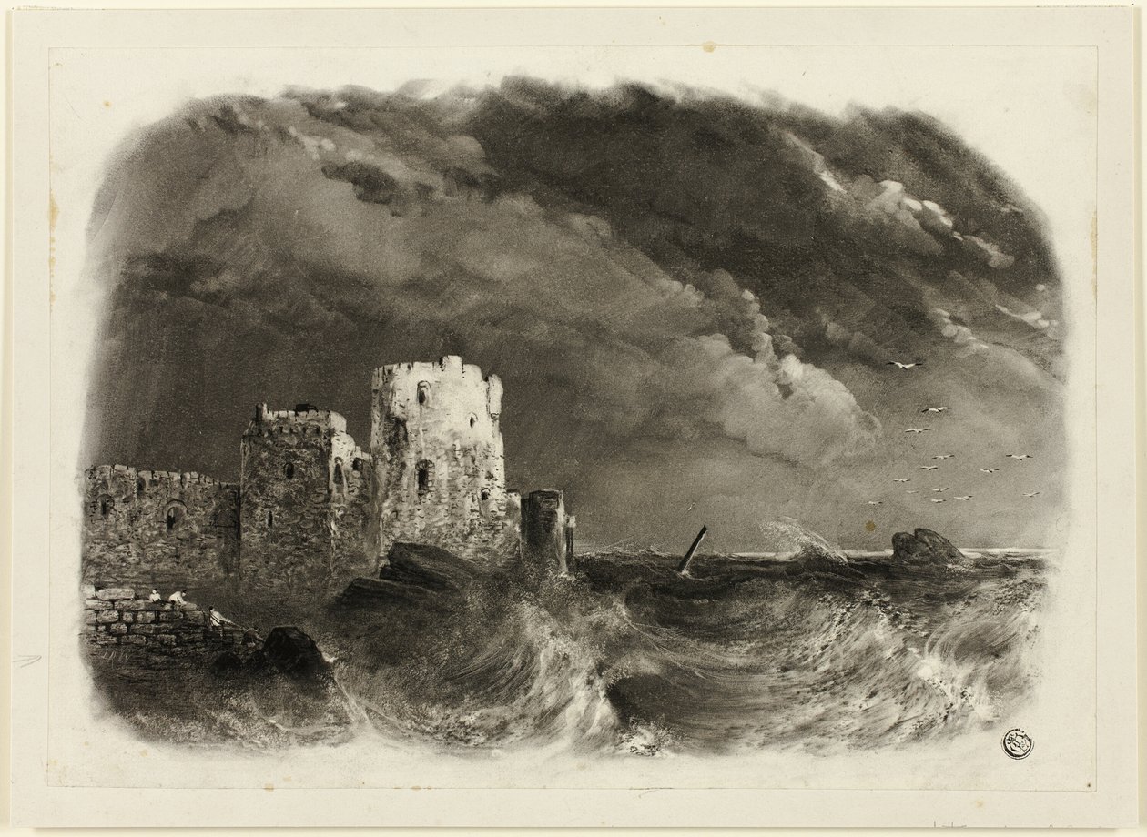 Deniz kenarındaki harap kale by John Rawson Walker