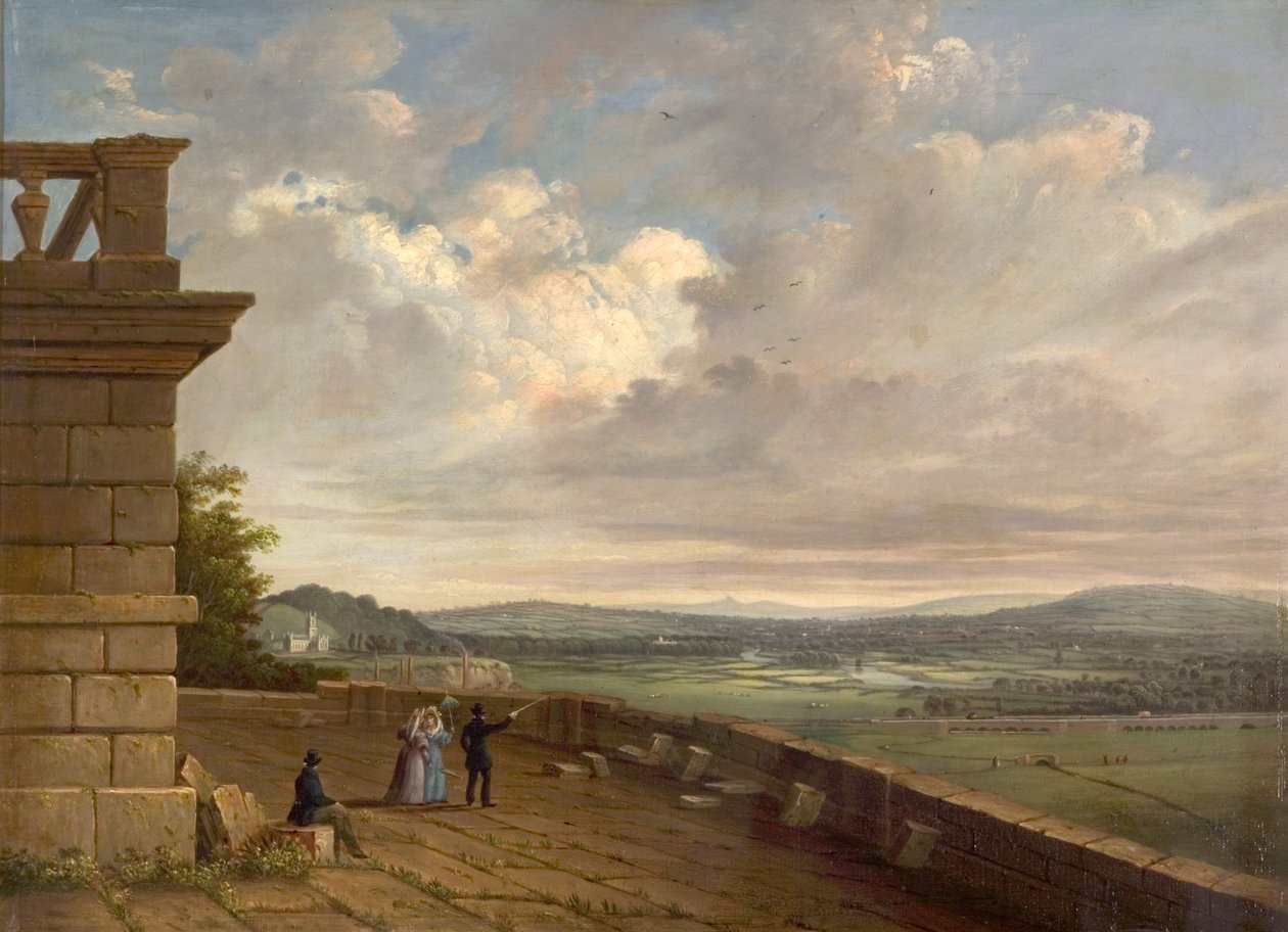 Nottingham Kalesi Terasından Doğuya Bakış, 1845 dolayları by John Rawson Walker