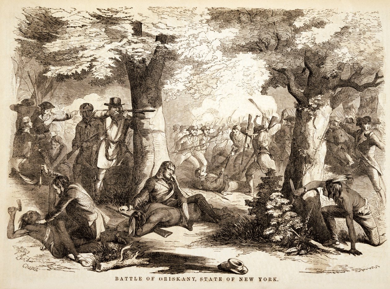Oriskany Savaşı, New York Eyaleti, pub. 1867 by John Reuben Chapin