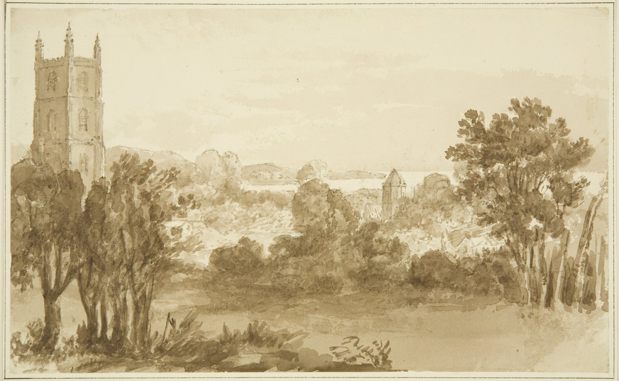 Portbury Kilisesi ve Posset Noktası by John Reverend Eden