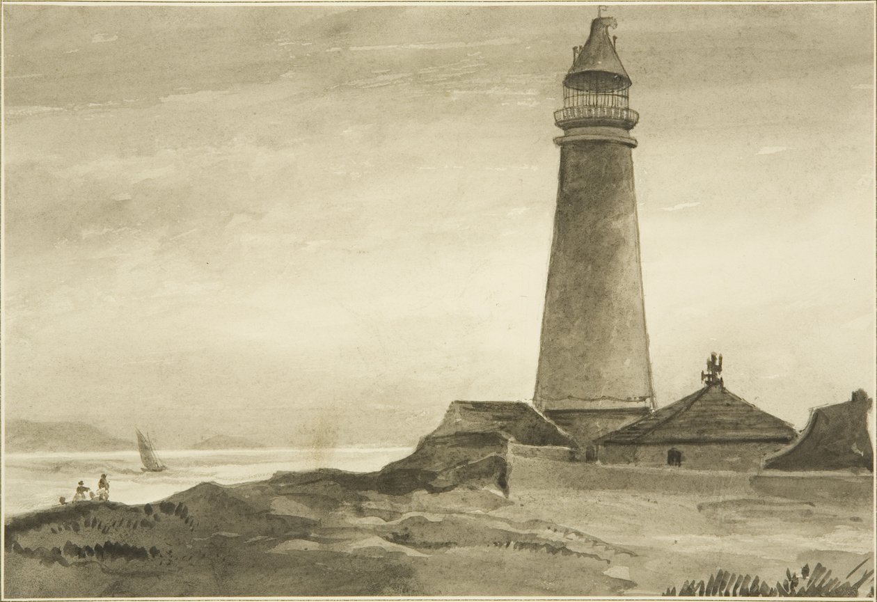 Düz Holm Deniz Feneri by John Reverend Eden