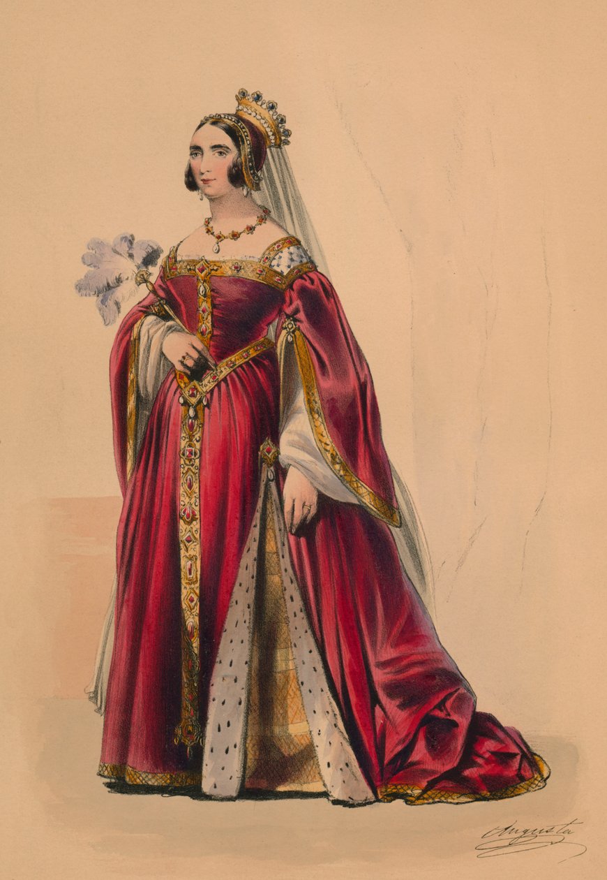 Kraliçe Victorias Bal Kostümü için kostümlü konuk, 12 Mayıs 1842, 1843. by John Richard Coke Smyth