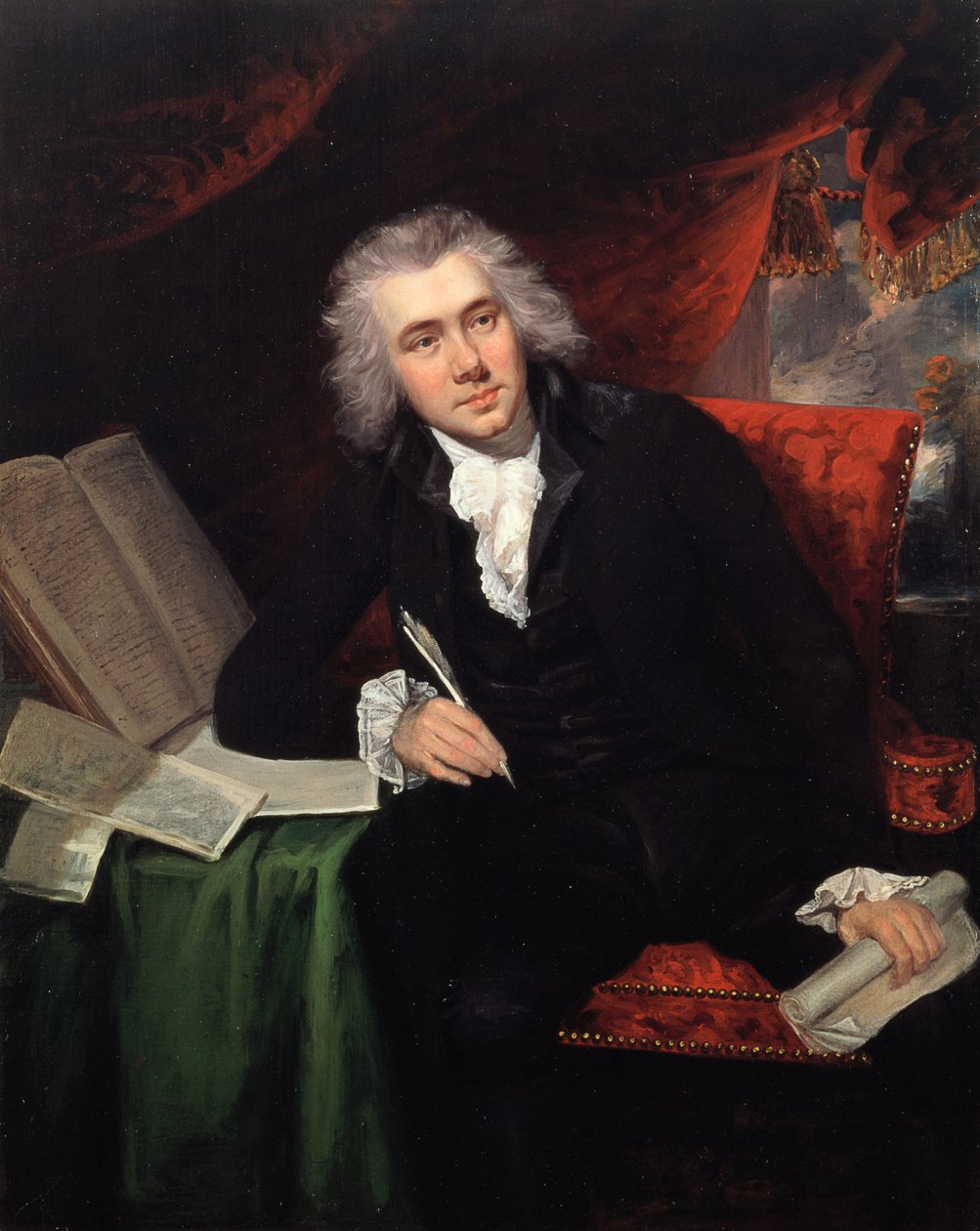 William Wilberforce'un (1759-1833) 29 Yaşındaki Portresi (tuval üzerine yağlı boya) by John Rising
