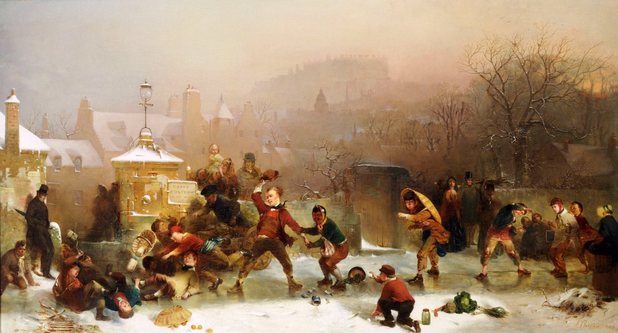 Kalenin Altındaki Kaydırak, Edinburgh, 1854 by John Ritchie