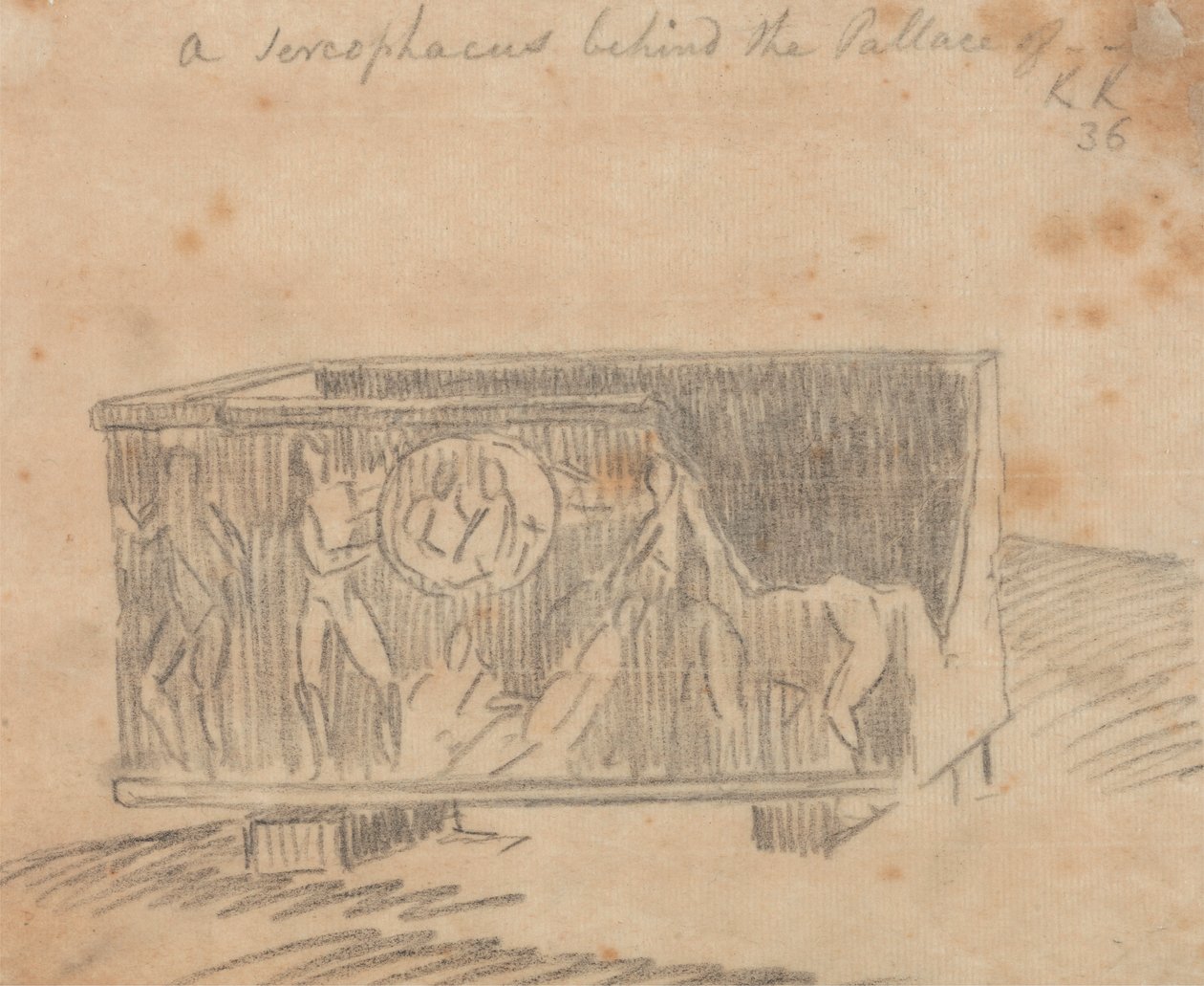 Sarayın Arkasında Bir Lahit by John Robert Cozens