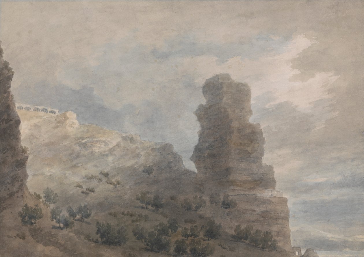 Inn at Terracina'dan Bir Görünüm by John Robert Cozens