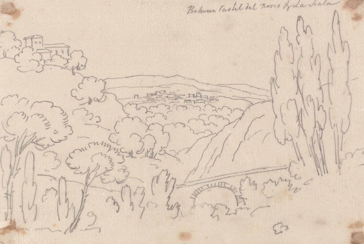 Castel del Bosco ve La Scala Arasında by John Robert Cozens