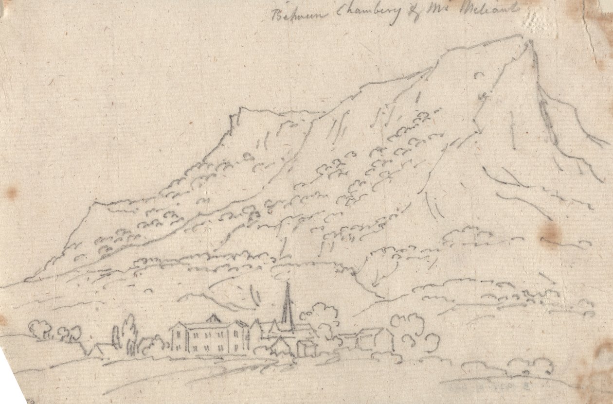 Chamberg ve Meliant Dağı Arasında by John Robert Cozens