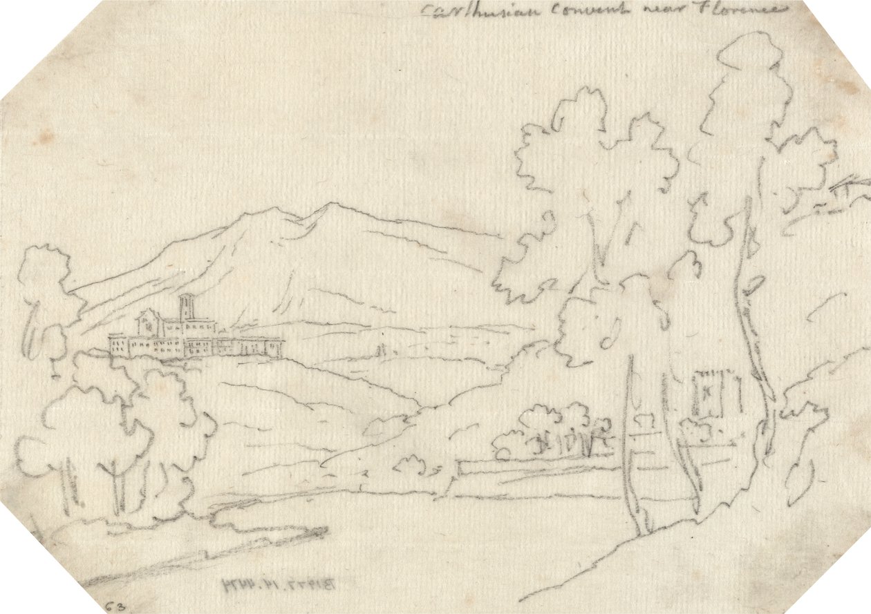Floransa yakınlarındaki Carthusian Manastırı by John Robert Cozens
