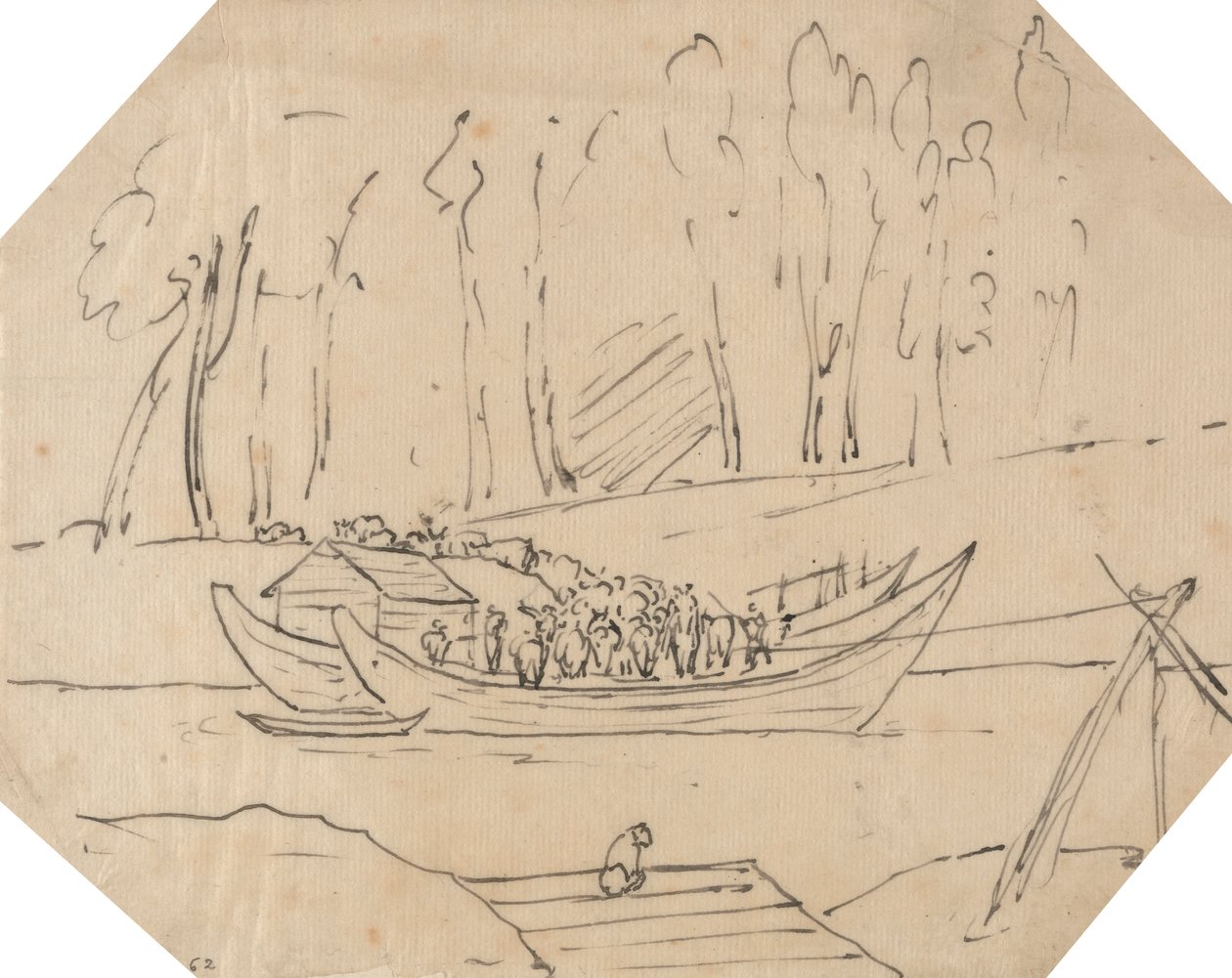 Teknede Sığır by John Robert Cozens