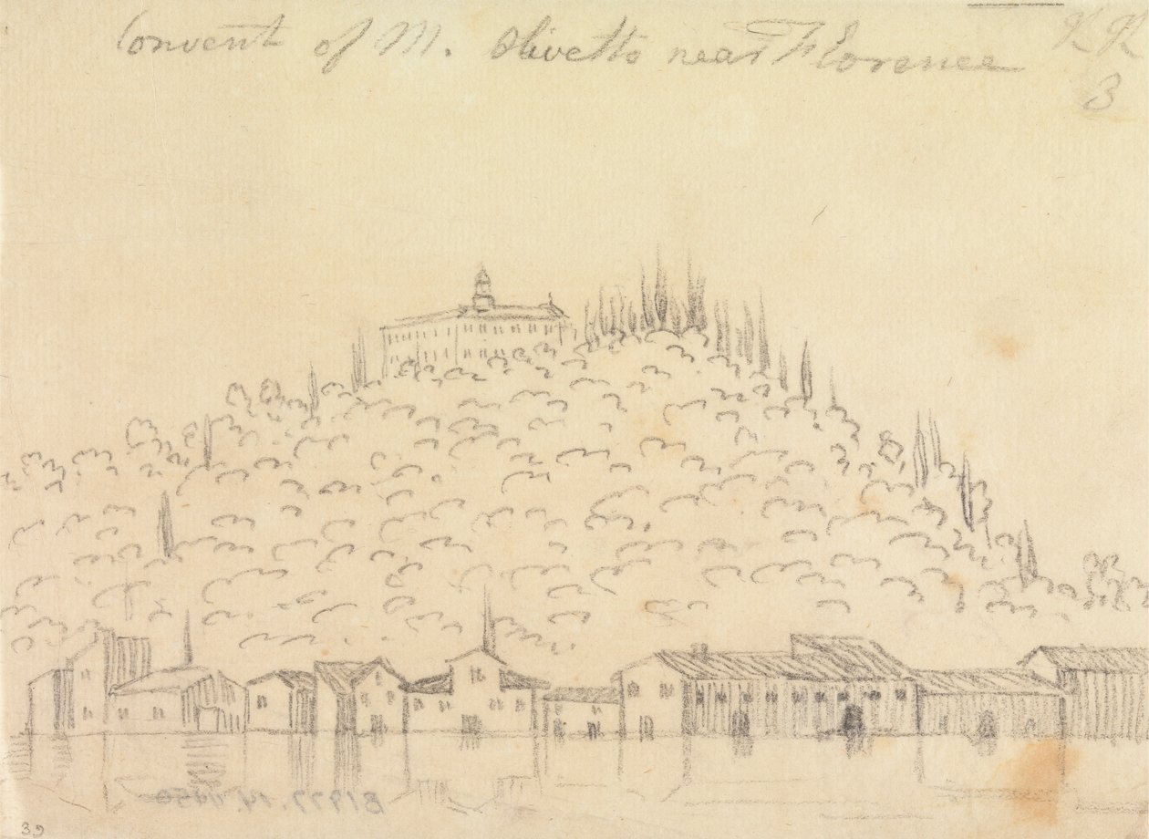 Floransa yakınlarındaki Monte Olivetto Manastırı by John Robert Cozens