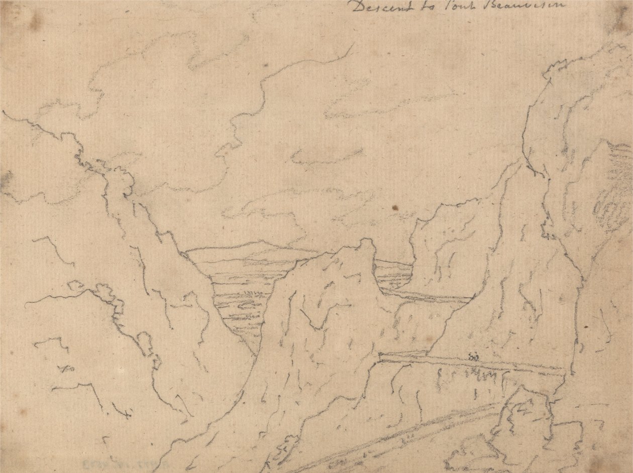 Pont de Beauvoisin'e iniş by John Robert Cozens