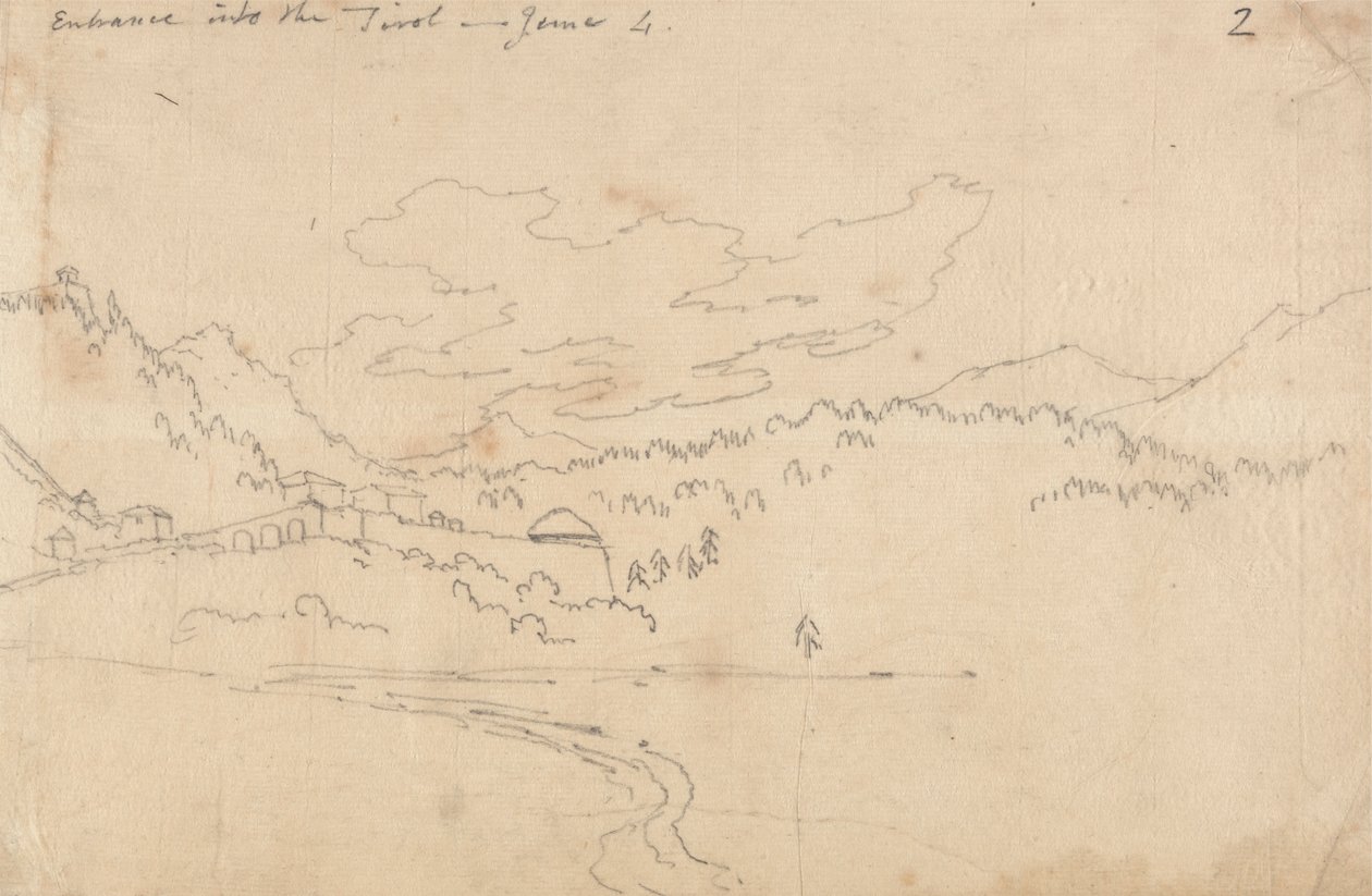Tirol'e Giriş, 4 Haziran by John Robert Cozens