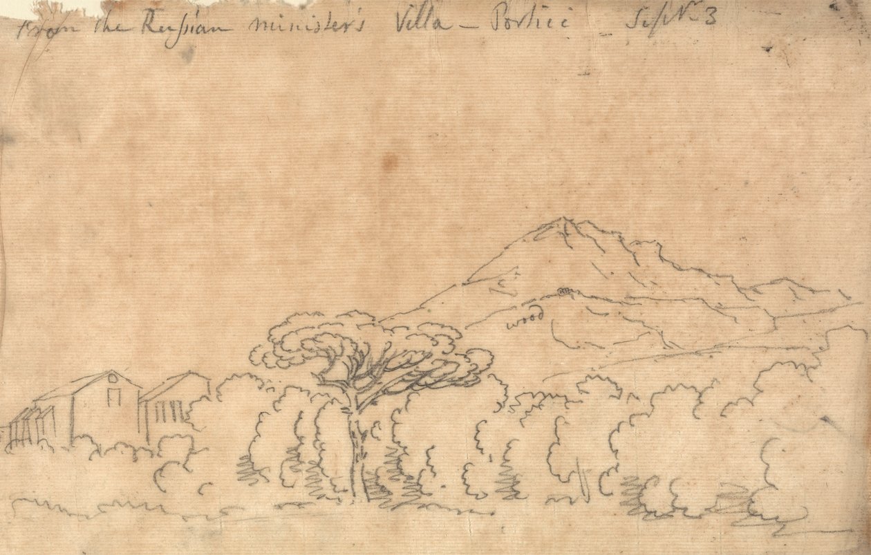 Portici'deki Saraydan, 7 Eylül by John Robert Cozens