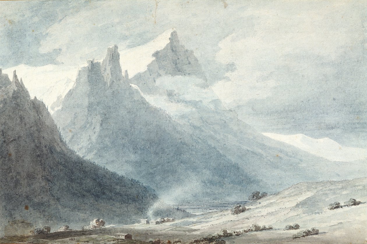 Unterwalden Kantonunda (kağıt üzerine sulu boya) by John Robert Cozens