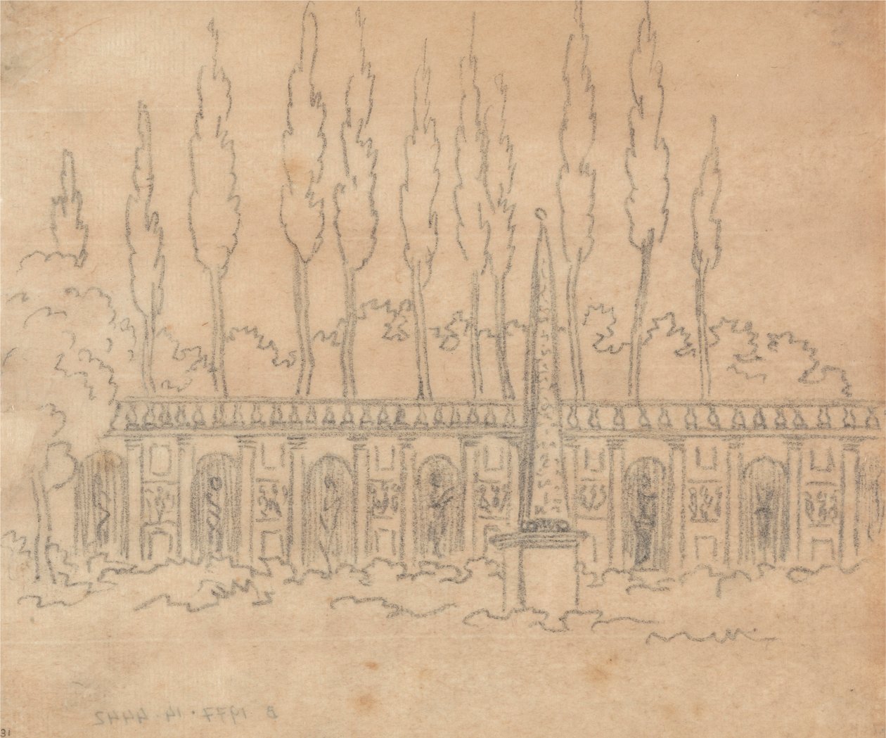 Bir Villanın Bahçesinde by John Robert Cozens