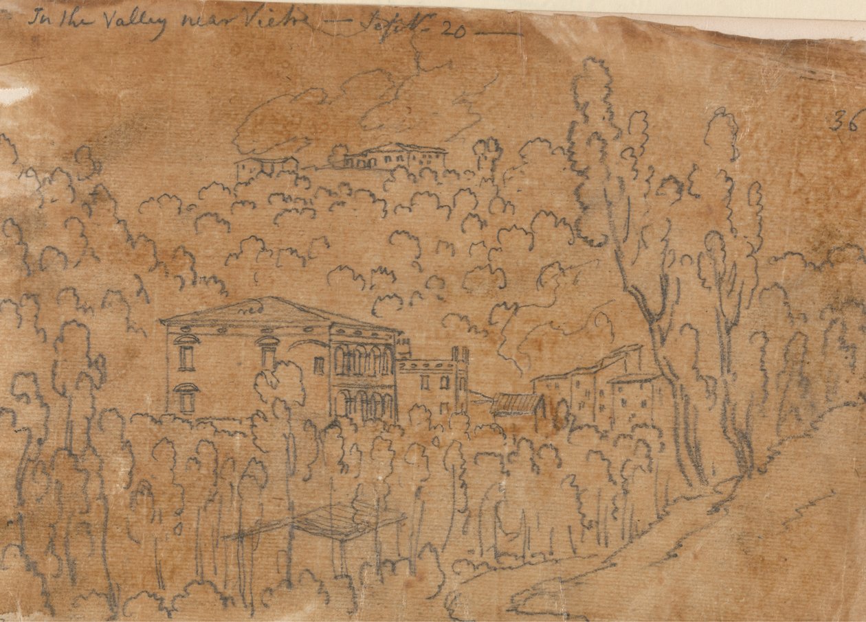 Vietri yakınlarındaki Vadide, 20 Eylül by John Robert Cozens
