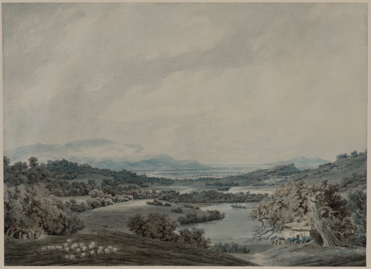 İtalyan Peyzaj, c. 1790-1792. by John Robert Cozens
