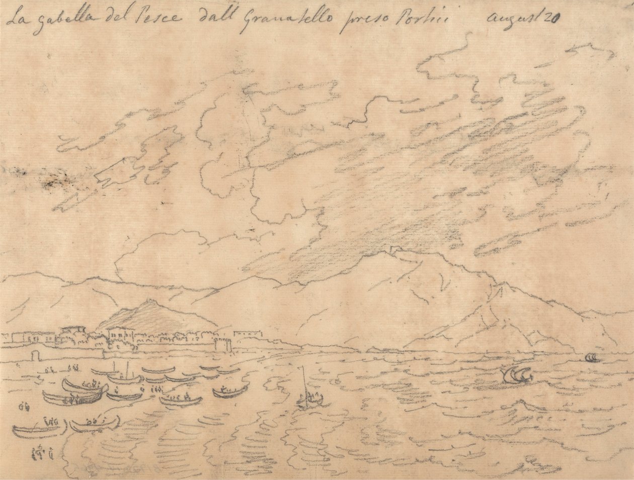 Granabello Preso Portici'den Fish Gabelle, 20 Ağustos by John Robert Cozens