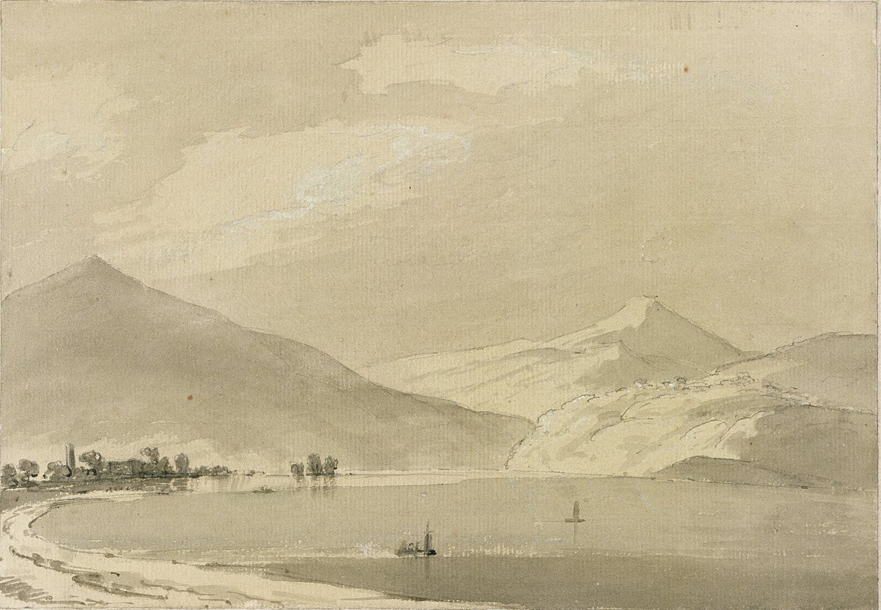 Como Gölü (kalem ve kağıt üzerinde yıkama) (111239) by John Robert Cozens