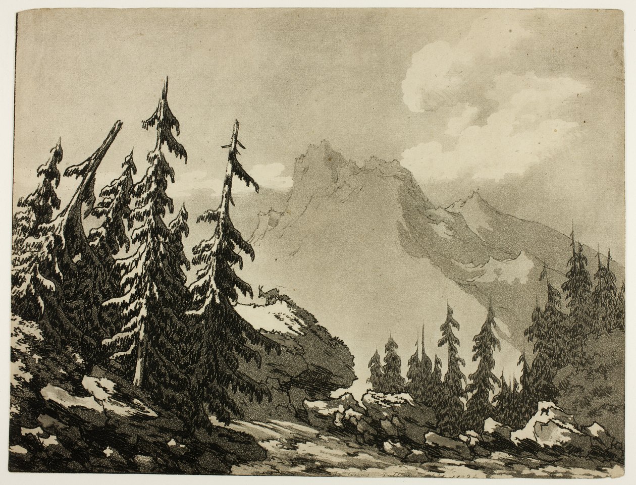 Dağlarda Çam Ağaçları by John Robert Cozens
