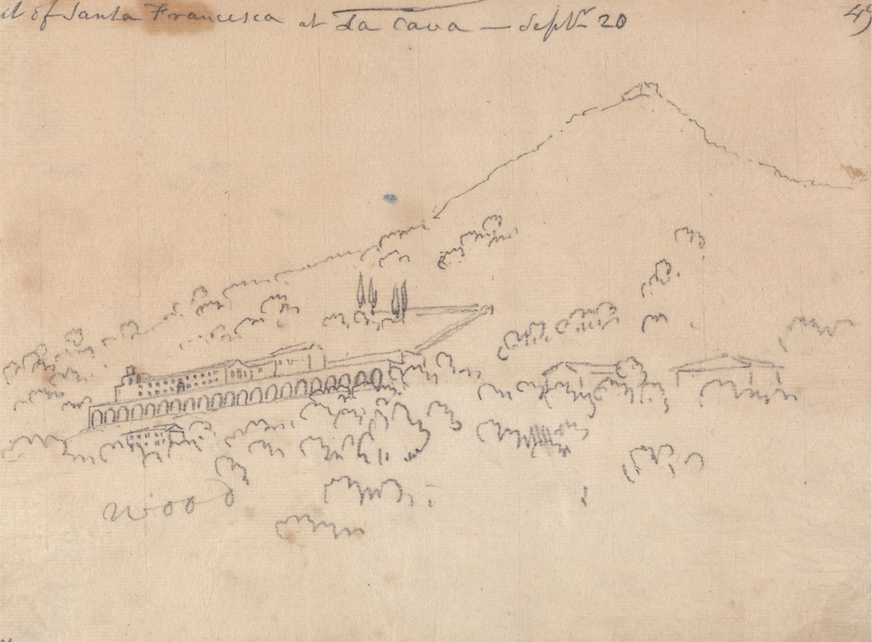 Santa Francesca, La Cava'da, 20 Eylül by John Robert Cozens