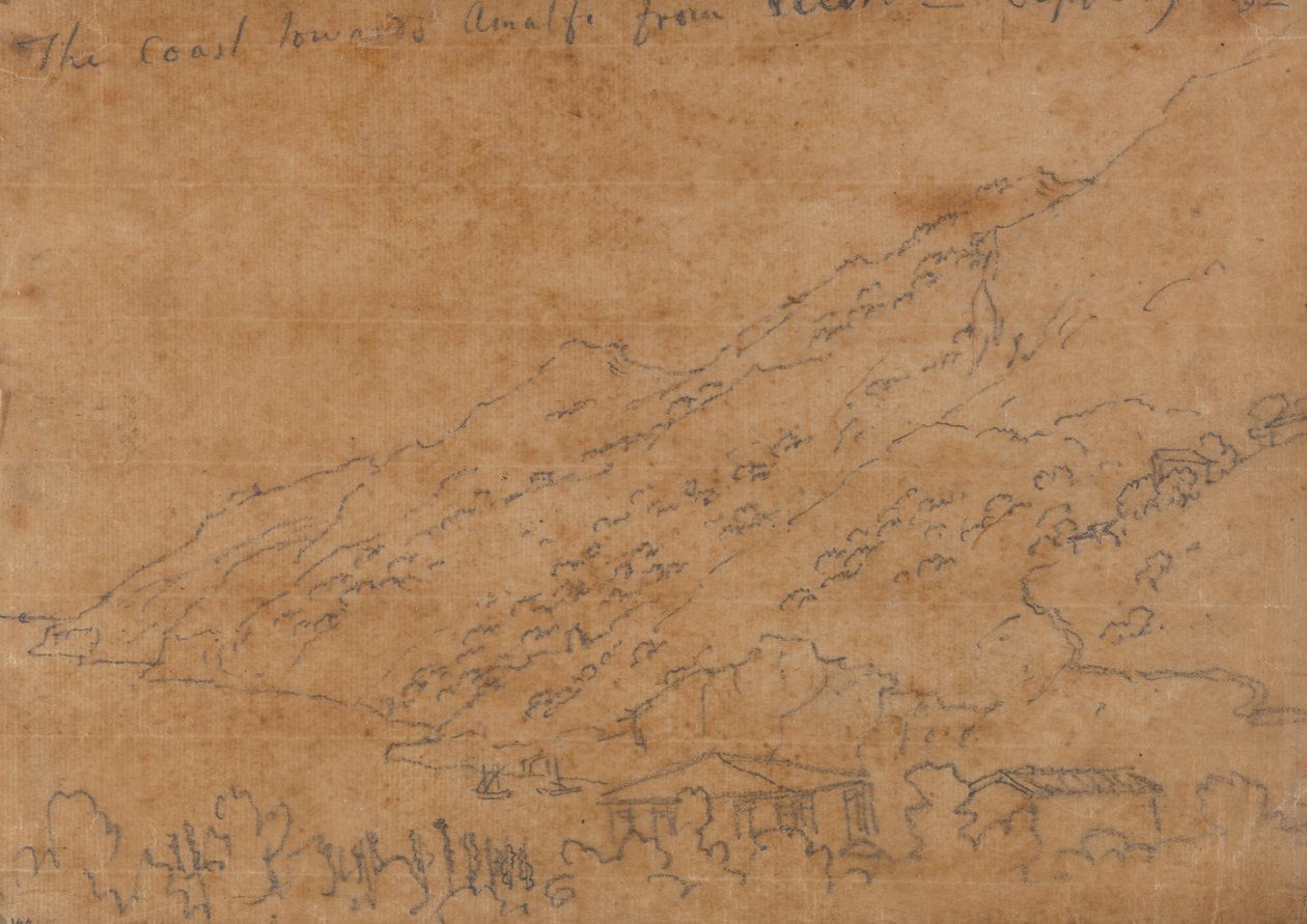 Vietri'den Amalfi'ye Doğru Sahil, 19 Eylül by John Robert Cozens
