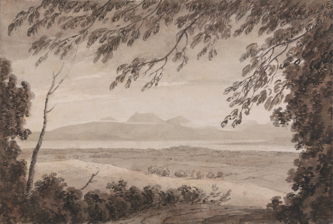 Bern Kantonu'ndan Cenevre Gölü by John Robert Cozens