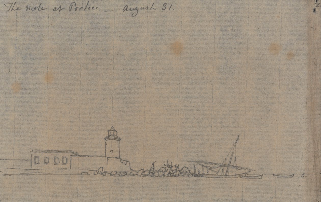 Portici'deki Köstebek, 31 Ağustos by John Robert Cozens