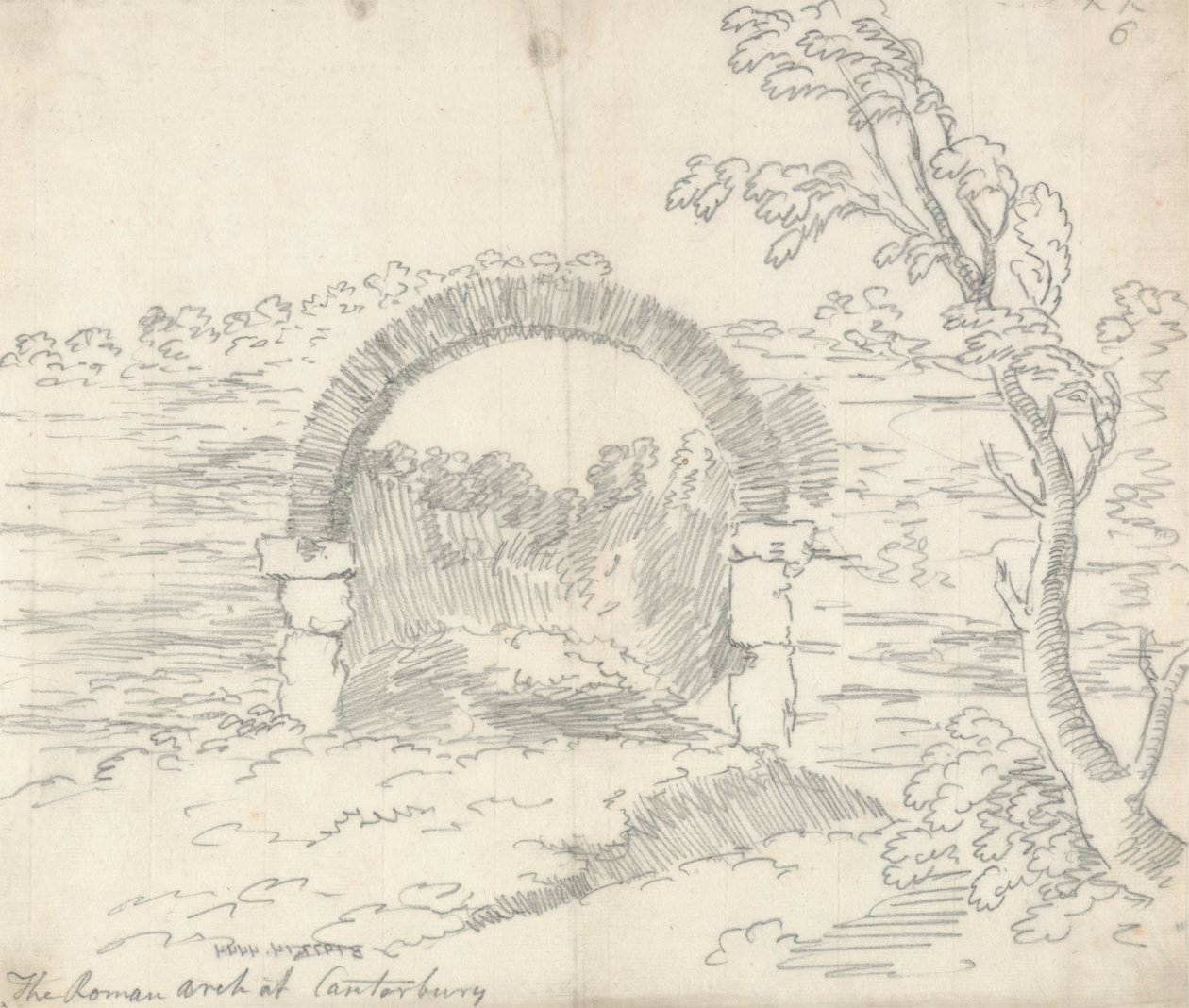 Canterbury'deki Roma Kemeri by John Robert Cozens