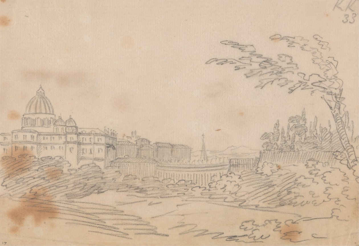 Vatikan'ın görünümü by John Robert Cozens