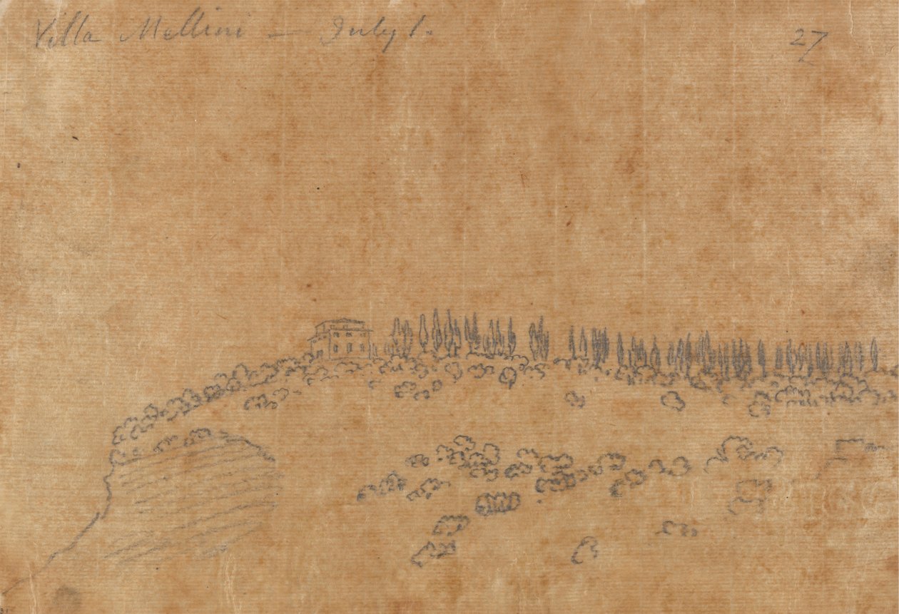 Villa Mellini, 1 Temmuz by John Robert Cozens
