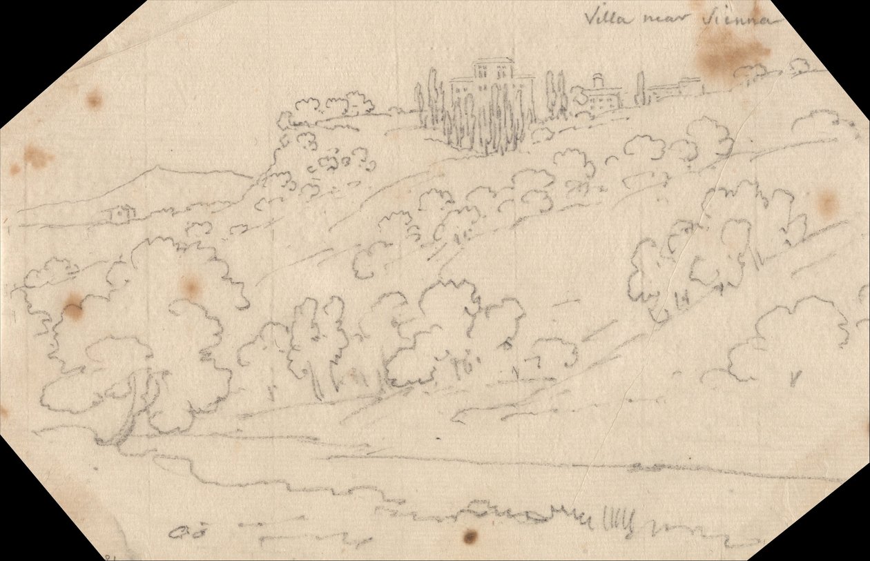 Siena yakınlarındaki villa by John Robert Cozens