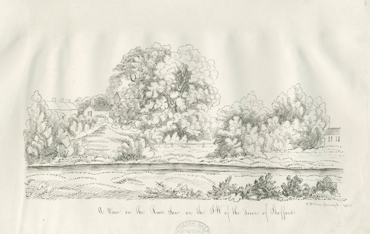 Stafford - Nehir Sow: kalem ve mürekkeple çizim by John Robert Fernyhough