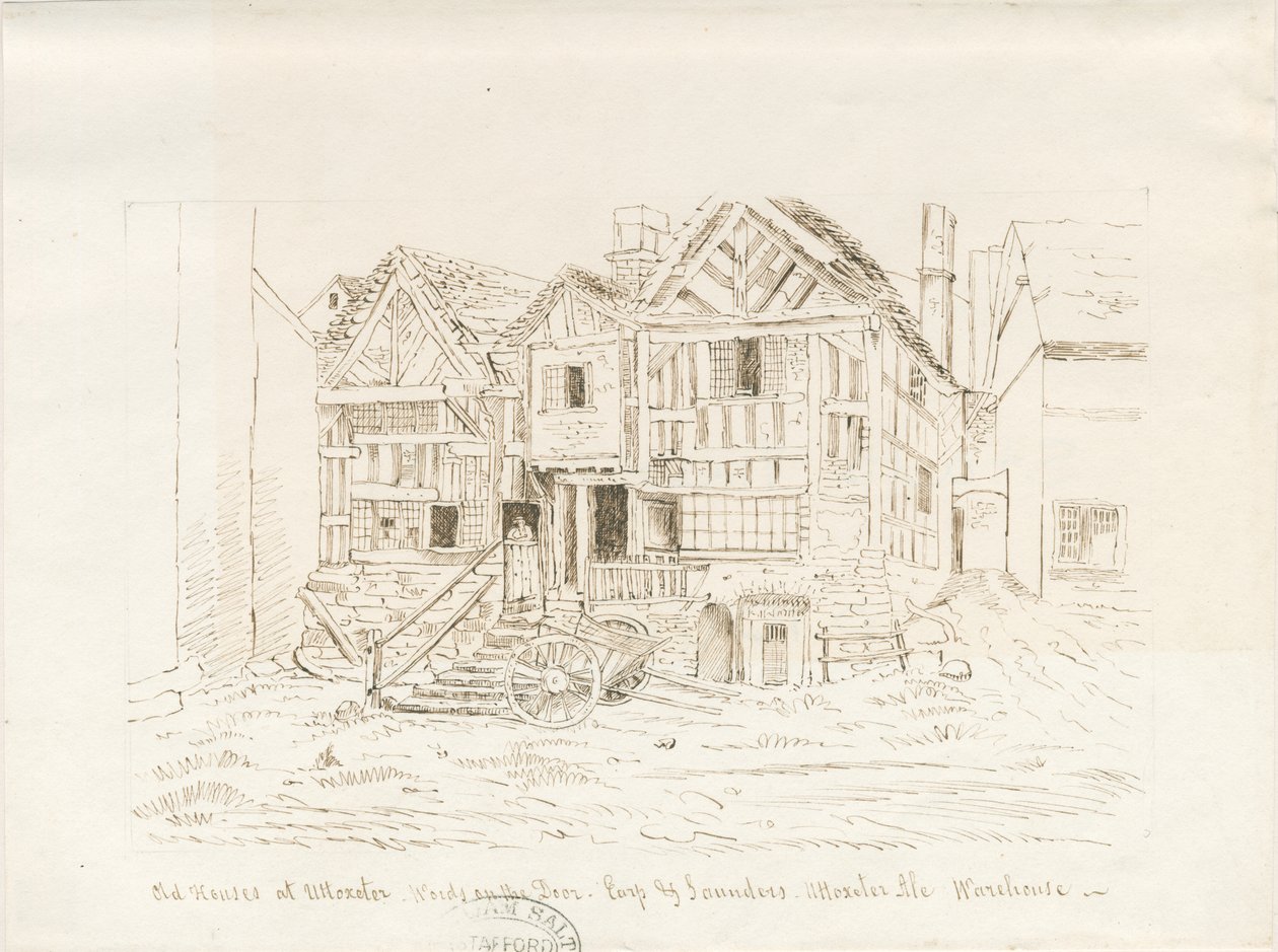 Uttoxeter Kasabası - Ale Deposu: kalem ve mürekkeple çizim ve [?19. yüzyılın ortaları] by John Robert Fernyhough