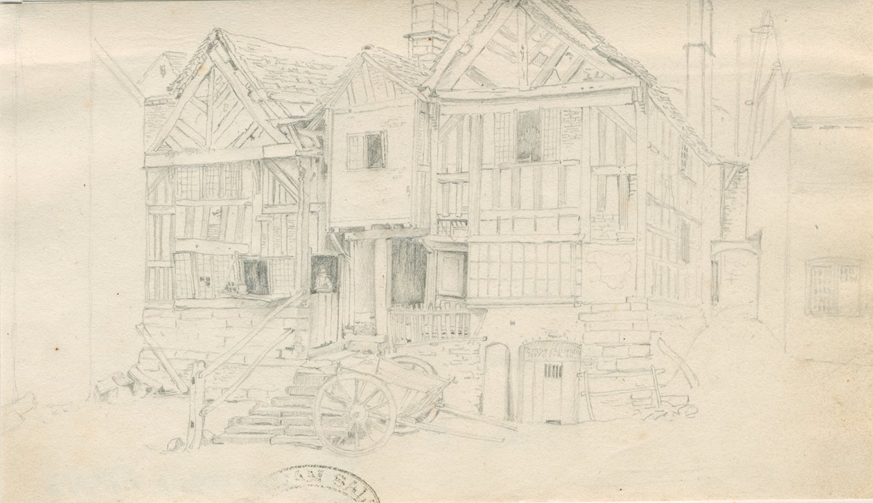 Uttoxeter Kasabası - [Ale Deposu]: karakalem ve [?19. yüzyılın ortası] (çizim) by John Robert Fernyhough