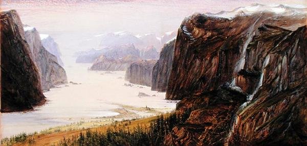 Aardals Sogne Fiyordu, Norveç, Erken Yazda Bir Sabah by John Robert Mather