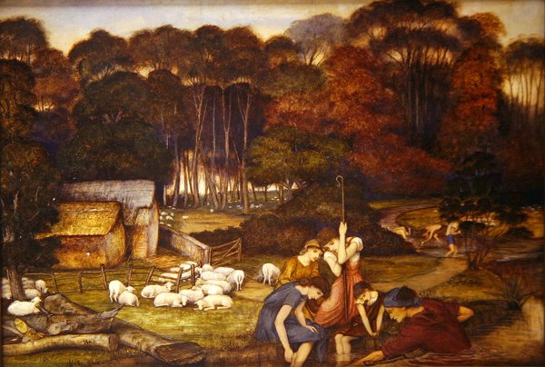 Sonbahar, 1879 dolayları (kağıt üzerine suluboya) by John Roddam Spencer Stanhope