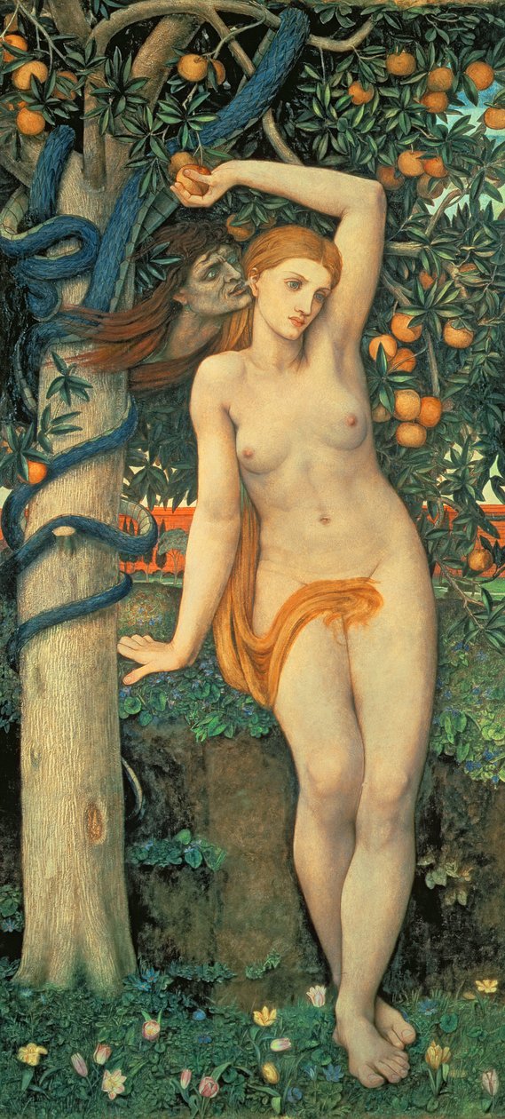 Eve Tempted, c.1877 (panelde sıcaklık) by John Roddam Spencer Stanhope