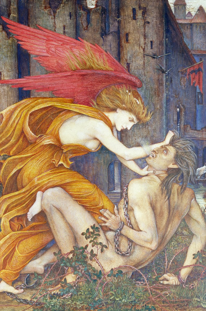 Cehaleti Boğan Bilgi (suluboya) by John Roddam Spencer Stanhope