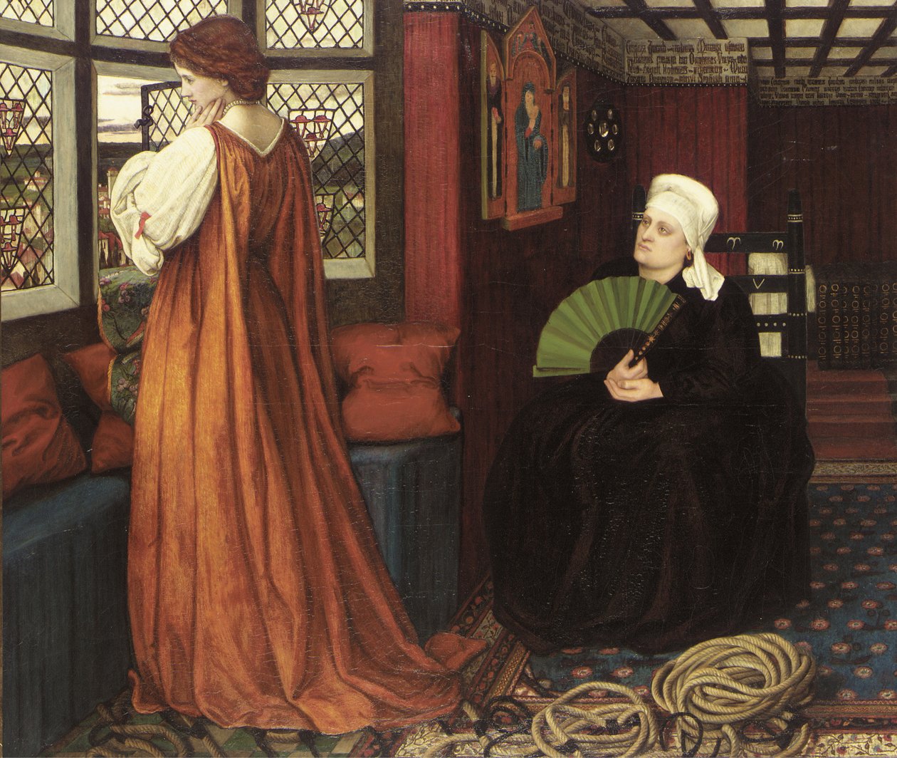 Raphael öncesi resimler: Juliet ve Hemşiresi (Juliette et sa nourrice) par Stanhope (Spencer-Stanhope), John Roddam (1829-1908). Tuval üzerine yağlıboya by John Roddam Spencer Stanhope