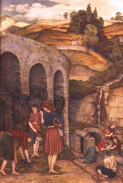 Kömür Hırsızları (tempera) by John Roddam Spencer Stanhope