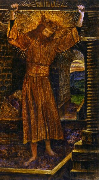 The Wine Press, c.1860 (kağıt üzerine suluboya, guaj ve altın boya) by John Roddam Spencer Stanhope