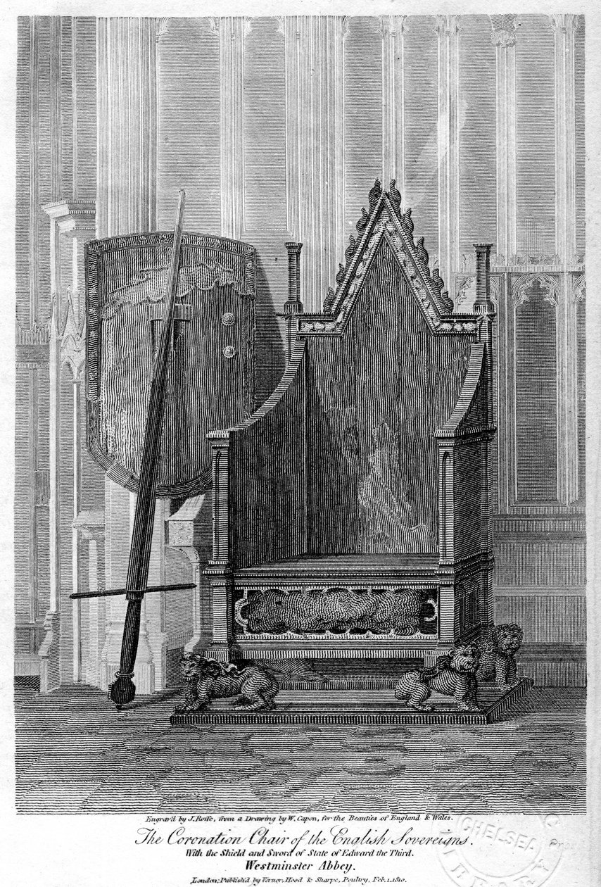 İngiliz hükümdarlarının taç giyme töreni başkanı, Westminster Abbey, Londra, 1810. by John Roffe