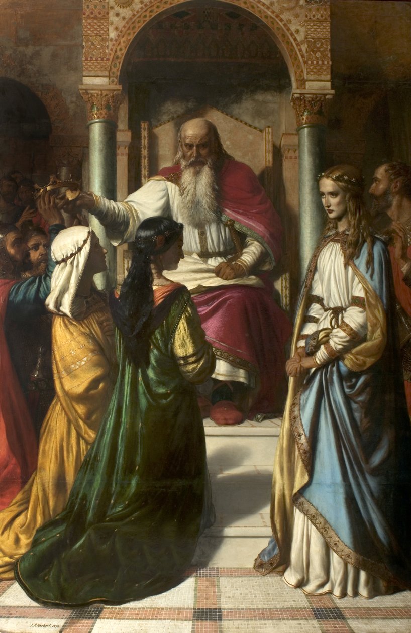 Lear ve Cordelia, 1876 by John Rogers Herbert